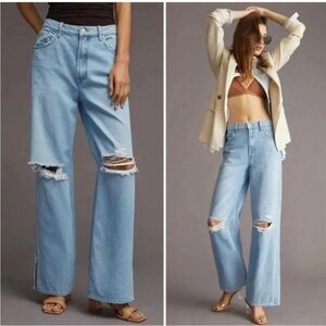 SNACKS from Mother The Fun Dip Puddle Sliced Size 25 Mid Rise Loose Light Wash